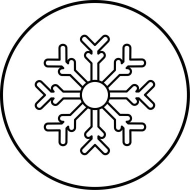 kar Tanesi simgesi vektör çizimi