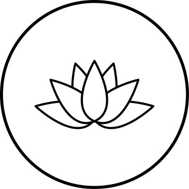 güzel çiçek vektör simgesi