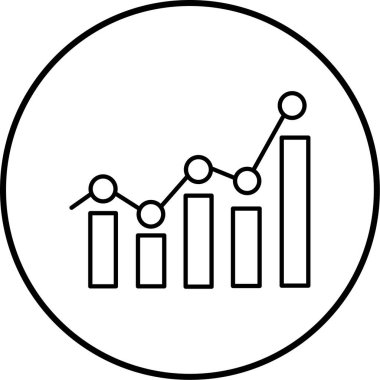 iş grafiği simgesi, vektör illüstrasyonu