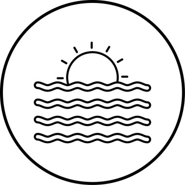 Vektör güneş simgesi illüstrasyonu