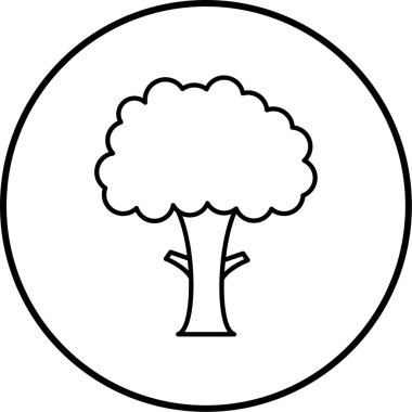 Ağaç. Web simgesi basit illüstrasyon