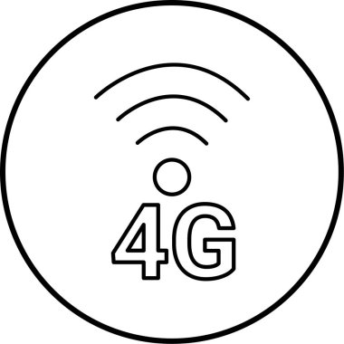 4G simge Vektör illüstrasyonu