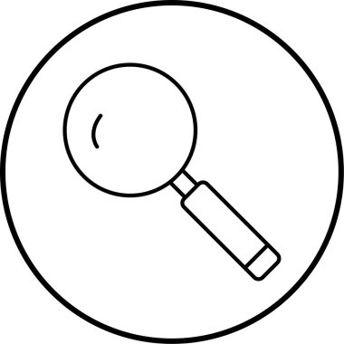 Büyüteç simgesi. vektör illüstrasyonu