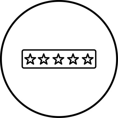 Beş yıldız simgesinin vektör illüstrasyonu