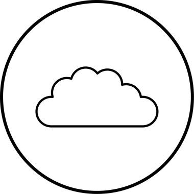 Bulut. Web simgesi basit illüstrasyon