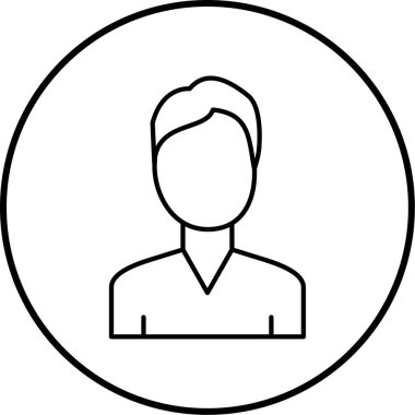 avatar. Web simgesi basit illüstrasyon