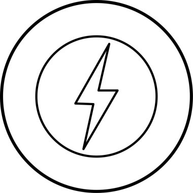 Şimşek simgesinin vektör illüstrasyonu