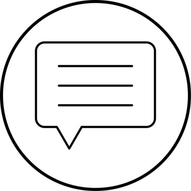 Sohbet balonu simgesi, vektör illüstrasyonu