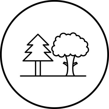 Ağaç. Web simgesi basit illüstrasyon