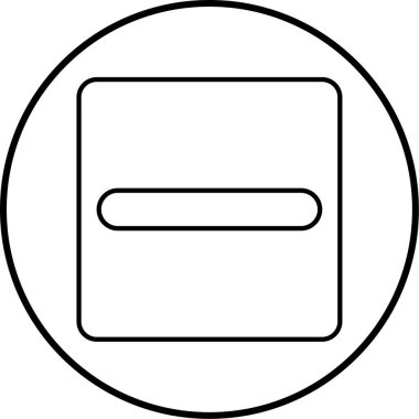 Eksi. Web simgesi vektör illüstrasyonu