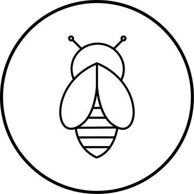 Arı böceği simgesinin vektör illüstrasyonu