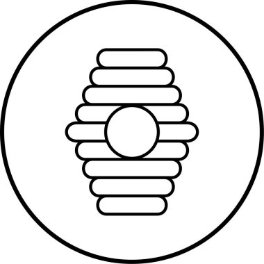 Arı kovanı simgesinin vektör çizimi