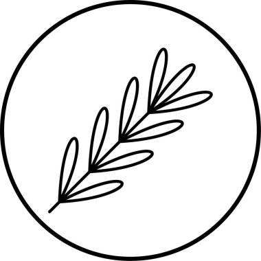 Yaprak. Web simgesi basit illüstrasyon