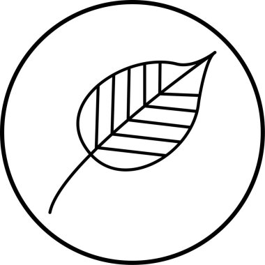 Yaprak. Web simgesi basit illüstrasyon