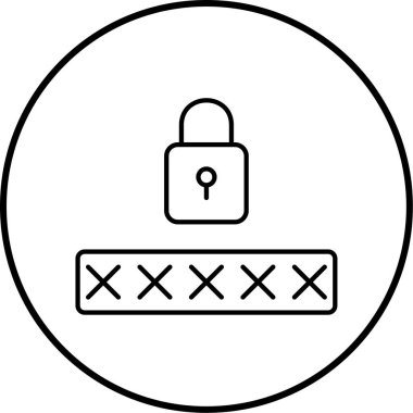 Kilit. Web simgesi basit illüstrasyon