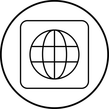 Küresel simge vektör illüstrasyonu