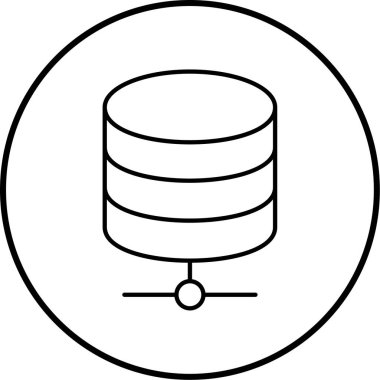 veritabanı. Web simgesi basit illüstrasyon