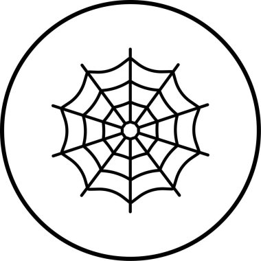 Örümcek ağı simgesi, vektör illüstrasyonu