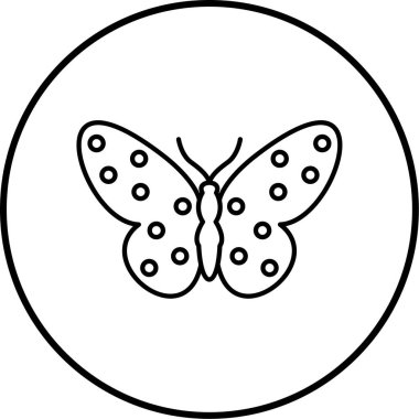 Kelebek. Web simgesi basit illüstrasyon