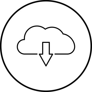 Bulut. Web simgesi basit illüstrasyon