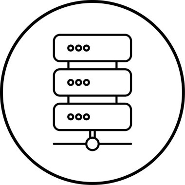 veritabanı. Web simgesi basit illüstrasyon