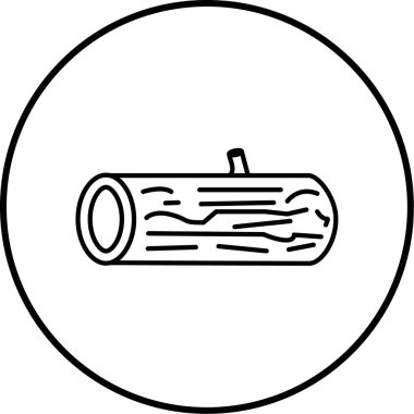 Günlük kaydı simgesinin vektör illüstrasyonu