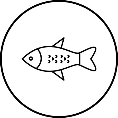 Balık. Web simgesi basit illüstrasyon