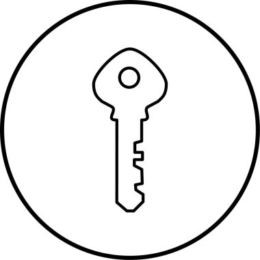 Anahtar simgesi vektör illüstrasyonu