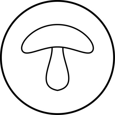 Mantar simgesi, vektör illüstrasyonu