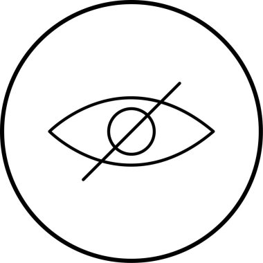 Bir göz simgesinin vektör illüstrasyonu