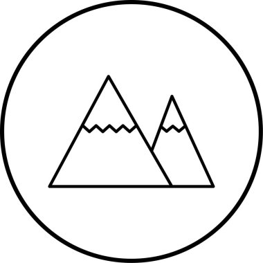 dağ simgesinin vektör illüstrasyonu