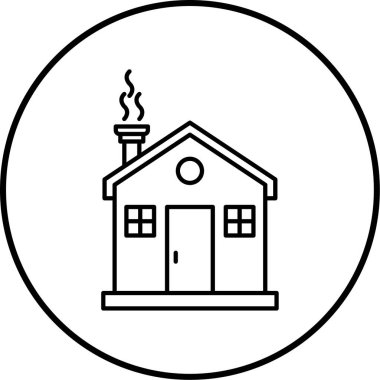 Bir ev simgesinin vektör illüstrasyonu