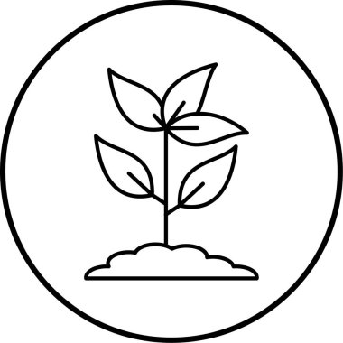 Bitki. Web simgesi basit tasarım