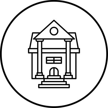 Banka simgesinin vektör illüstrasyonu