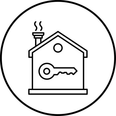 Ev simgesinin vektör illüstrasyonu