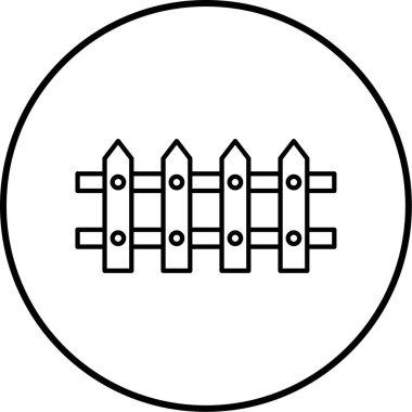 Çit. Web simgesi basit illüstrasyon