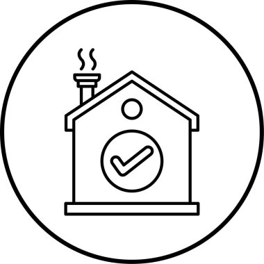 Bir ev simgesinin vektör illüstrasyonu