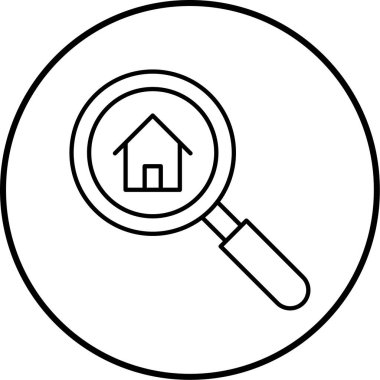 Beyaz arkaplanda emlak simgesi izole edildi