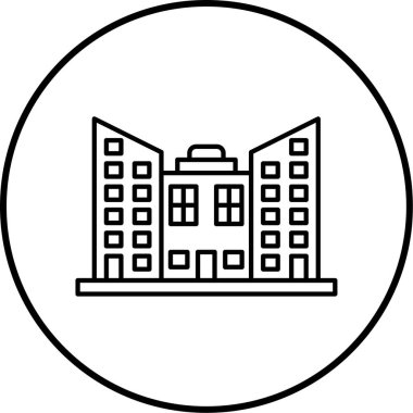 Modern yapı simgesinin vektör illüstrasyonu