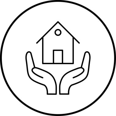 Ev simgesinin vektör illüstrasyonu