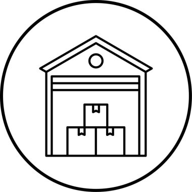 Bir dağıtım simgesinin vektör illüstrasyonu