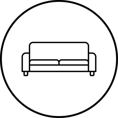 Kanepe. Web simgesi basit illüstrasyon