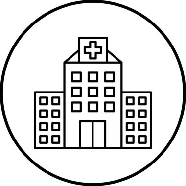 Hastane. Web simgesi basit tasarım