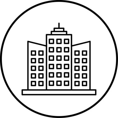 Modern yapı simgesinin vektör illüstrasyonu