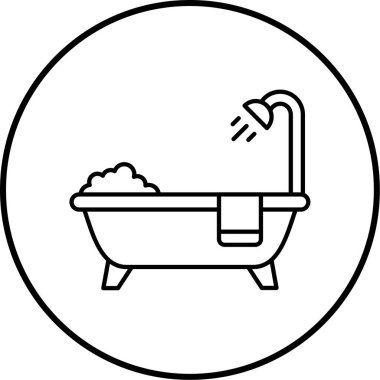 Küvet. Web simgesi basit tasarım