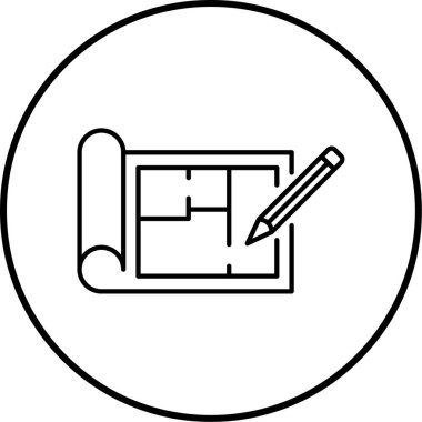 Yapı planının vektör illüstrasyonu