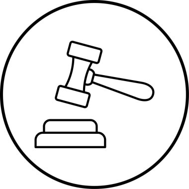 Hukuk simgesinin vektör illüstrasyonu