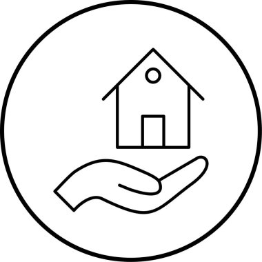 Gayrimenkul vektör simgesi modern basit tasarım