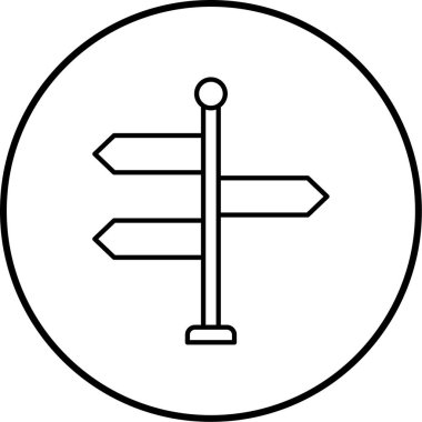 Yön ok simgesi, vektör illüstrasyonu