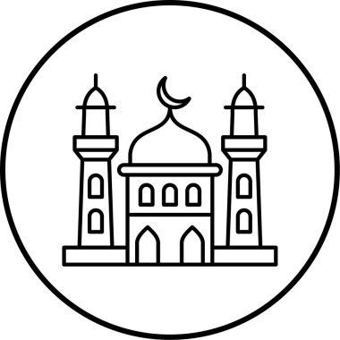 Cami. Web simgesi basit illüstrasyon